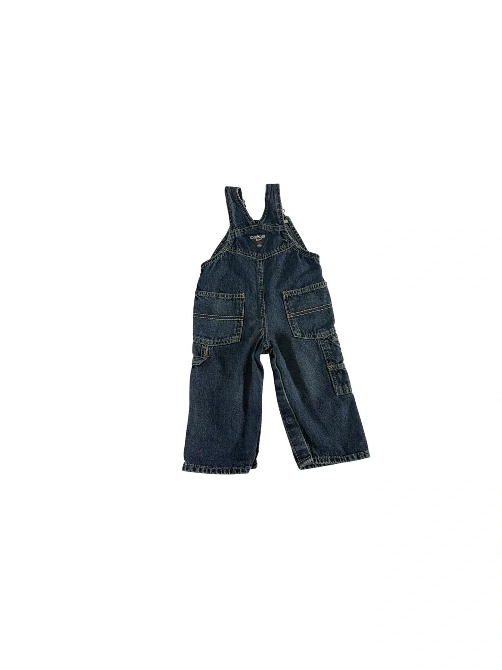 OshKosh B’gosh Denim Overalls 12M Carpenter Vintage Kids Blue Jeans
